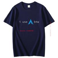 Use Arch Btw T Shirt For Unisex Linux Operating System Graphic T Shirts Unisex Summer Short Sleeve Tshirt Harajuku Unisexs Clothes 2XL black