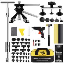 Super PDR Car Body Dent Repair Tool Professional Paintless Dent Removal Tool Set DIY Dent Puller Repair Tool with Slide Hammer Dent Repair Kit gray