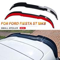 For Ford Fiesta ST MK7 MK7.5 MK8 Spoiler Rear Wing Tail Small Extension Cap Sticker ABS Car Styling Accessories 2009-2018-2022 19-22 MK8 BLACK