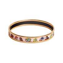 HERMES Enamel Gold plated Bangles Women's Multicolor H211417F 65 beige