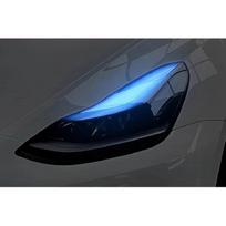 For Tesla Model3/Y Car Headlight Color-changing Film Daytime Running Lights Light Color-changing Film Car Sticker Modification mėlyna