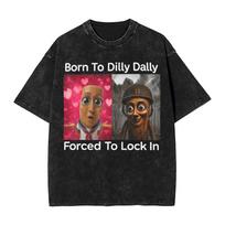 Tung Tung Sahur Ride John Pork 67 Funny Brainrot Meme Galaxy Washed Tshirt Mens Y2k Classic Casual Tshirts Harajuku Tee Shirt 2XL brown