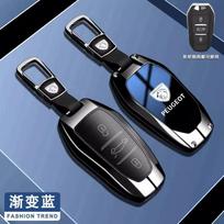 Metalinis automobilio nuotolinio valdymo pultelio dėklas Laikiklis Korpusas Peugeot 206 307 308 3008 207 208 407 408 508 2008 5008 107 106 Priedai gray