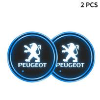 2 vnt. šviečiantis automobilio puodelio padėkliukas Laikiklis Automobilio LED atmosferos apšvietimas Peugeot 508 2008 5008 307 308 3008 206 208 407 107 106 205 black