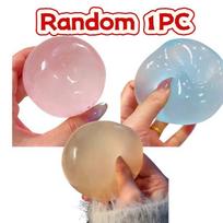 Handmade Coconut Oil Squishy Ball Slow Rising Fidget Stress Ball Clear Jelly Sensory Ball Soft Stress Relief Toy For Adults gray