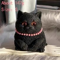 Squishy Plush Cat Toy Non-Toxic Elastic Soft Squishy Squeeze Kawaii Tress Relax Heal Adhd Anxiety Relief Party Portable Gift black