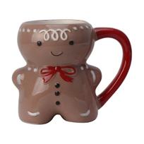 Ceramic Christmas Gingerbread Man Mug Gingerbread Coffee Mug 350ml Coffee Mugs Cute Gingerbread Man Water Cup Couples Xmas Gifts 350ML kava