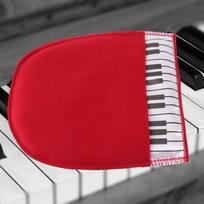 Durable Microfiber Soft Cleaning Cloth Glove for Piano Musical Instrument Accessory red