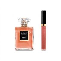 Chanel Coco Mademoiselle Crush Absolu Eau de Parfum su Rouge Coco Hydra Gloss rinkiniu Perfume EDP 50ml+Lip Gloss #445 5.5g