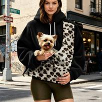 Unisex Loose Fit Casual Pet Pouch Hoodie Sweatshirt with Cutout Pocket for and Dog XXXL juoda