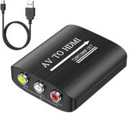 HD 1080P AV į HDMI RCA į HDMI kompozitinis adapteris-konverteris su USB kabeliu CVBS AV adapteris N64 Wii PS1/2/3 Xbox One SNES ir kt. AV to HDMI