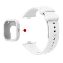 2 viename dėklas + dirželis Redmi Watch 5/4 laikrodžiui Aukštos kokybės silikoninis laikrodžio apsauginis korpusas ir apyrankė Viena spalva Redmi Watch 4 For Redmi Watch 5 4 black