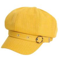 Girls Teens Beret Hat Woman Octagonal Hat with Metal Fastening Decals Woman Teens Spring Sunproof French Style Beret geltona