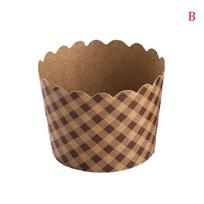 50 vnt Cupcake Popieriniai puodeliai Įvyniojamas pyragas Formos Blynai Cupcake Įdėklai Kepimo puodelis B brown