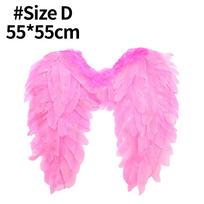 Vaikai Suaugę Moterys Angelo sparnai Plunksnos Helovino Vakarėlis Cosplay Kostiumai Scenos pasirodymo dekoravimo rekvizitai 55cm*55cm raudona