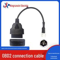 Yamaha 3-Pin to 16-PIN OBD2 Motorcycle Diagnostic Cable Adapter black