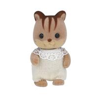 Sylvanian Families Lėlė ST Mark Amžius 3 ir Žaislas Sylvanian Epoch [Kūdikis Voveraitė] Li-38 Sertifikuota, Aukštyn, Lėlių namelis, Šeimos, gray