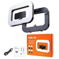 Handheld Ring Selfie Light Kit for Filmmaking Live Steam YouTube Video Recording gray