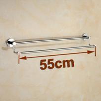 30/40/50/60cm Sieninis Chromo Spalvos Žalvario Dvigubas Rankšluosčių Laikiklis Vonios Aksesuarams Rankšluosčių Stovas Rankšluosčių Laikiklis YT-10198 beige