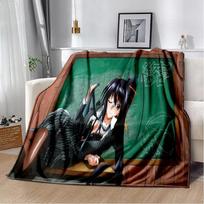 D Sexy Girl High School DxD Anime Plush Throw Blanket Soft Flannel for Bedroom Living Room Sofa Picnic Kids Size: 75*100cm, Weight: 230 GSM gray