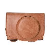 Retro Pull‑Up PU‑Leather Full‑Body Camera Case Bag With Shoulder Strap, Protective Pouch For Canon G7 X Mark III / SX740 HS For Canon G7 X Mark III / G7X3 ruda