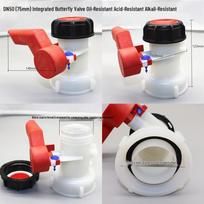 1000L Chemical IBC Ton Drum Plastic Butterfly Valve DN50 Acid & Alkali Resistant