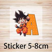 Dragon Ball Goku T-shirt for Children Cartoon A-Z Letters Tee Top Boys Girls Orange Clothes New Kids Short Sleeve Clothing Gift 160 orange
