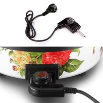 Adjustable Controller Thermostat Cord US/UK/EU/CN Plug Electric Heating Pot Power Cable with Automatic Regulator black