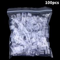 100 vnt. Drabužių pakabų dydžio žymekliai Skaidraus plastiko namų pakabos Dydžio žymų rinkinys Xxs-5Xl Užsegami pakabos daliklio priedai Etiketė L 100Pcs