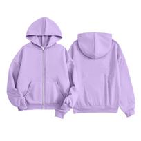 Girls' Lightweight Zip Up Hoodie with Pockets Long Sleeve Color Casual Top for Everyday Wear 120 white