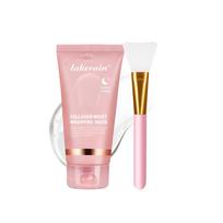 Lakerain Kolageno Naktinė Kaukė-Apvyniojimas 75ml Nulupama Veido Odos Priežiūros Kaukė su Šepetėliu, Gilus Drėkinimas, Stangrinimas, Anti-Senėjimas, Smulkių Raukšlių Mažinimas white