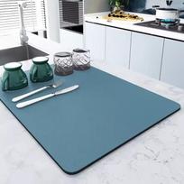 Silicio diatomito virtuvės nutekėjimo kilimėlis sugeriantis neslystantis stalviršio džiovinimo padėklas indams stalo įrankiams barui karščiui atsparus 40cm x 50cm 2.5mm diatomite