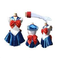 Helovino Anime Kostiumas Suaugusiems Sailor Moon COS Cosplay Kostiumas Suknelės Rinkinys Žaidimo Uniforma M mėlyna