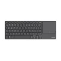 Rapoo E900T Touch Keyboard, 73 Keys Wireless/Bluetooth Multi-Mode, Ultra-Thin Office Keyboard, Large Touchpad tamsiai pilka spalva