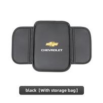 Car Leather Armrest Box Heighten Protective Pad Memory Foam Arm Rest Cushion For Chevrolet Silverado Impala Malibu  wh9 Equinox Cruze juoda