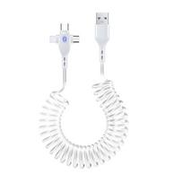 3in1 5A spyruoklinis įkrovimo laidas USB tipo C laidas greito įkrovimo spyruoklinis kabelis skirtas iPhone 11 12 13 Micro USB laidas, skirtas Samsung Xiaomi Huawei Data Wire kaip parodyta spalva