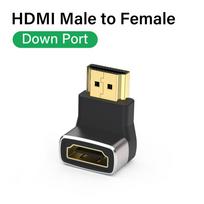 HDMI adapteris 90 laipsnių dešiniojo kampo HDTV 2.1 8K@60Hz Kabelio keitiklis, skirtas nešiojamajam kompiuteriui Prjecto HDMI prailginimo jungtis kaip parodyta spalva