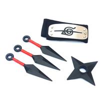 Anime Animacinis filmas Kunai Rinkinys Šurikenas Galvos juosta Animacinis filmas Anime Cosplay Plastikiniai Rekvizitai Ninja Ginklas Dovanos black
