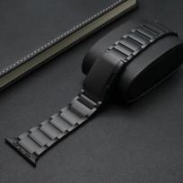 Titano dirželis Apple Watch Ultra 2 49mm Juosta Series 10 46mm Correa Reguliuojama Metalinė apyrankė Iwatch 9 8 7 6 Se 4 5 44mm 45mm 49mm 46mm 45mm 44mm juoda