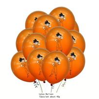 12pcs 12Inch Dragon Ball Latex Balloon Party Supplies Son Goku Party Balloon Balloons Kids Birthday Party Dcorations Gift Toys QTY-12pcs orange