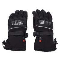USB Heated Gloves Electric Heating Winter Hand Warmer Ski Hiking 2 Batteries black