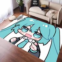 MINISO Mielas H-Hatsune M-Miku Tatamio kilimas Balkonui, Lovos šonui, Žaidimų zonai Neslystantis, Plaunamas kilimėlis Otaku Namų dekoras Laisvalaikio kilimas 60cmx90cm