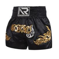 Bokso šortai nuo trinties, didelio elastingumo, pralaidūs orui, Muay Thai raištelių dizaino, Kickbokso šortai vyrams XS