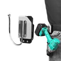 Aliuminio lydinio elektrinio gręžtuvo įrankių diržo klipas, kompaktiškas ir, kabliukas mechanikams Foldable white