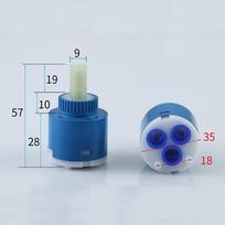35mm 40mm Ceramic Cartridge Valve Kitchen Bathroom Cartridge Valve Mixer Tap Repalce Accessories gray