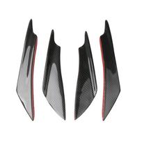 Evo Style Car Wind Knife Body Spoiler Canards Valence 4pcs Universal Auto Front Bumper Lip Decoration Diffuser Splitter Style1