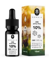 Hemnia CBD aliejus su lašišų aliejumi gyvūnams 10 %, 1000 mg, 10 ml