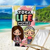 Toca Boca Game Characters In Grid Microfiber Beach Towel, Lightweight And Quick-Dry, for Summer Travel, Beach Essential, Swimming Pool Outdoor 80cmx160cm(31x63inch)