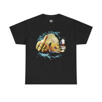 Classic Soft Breathable Shortsleeve Dope Bluegill Shirt - Fish Middle Finger Graphic Tee, Funny Fishing Top XXXL beige