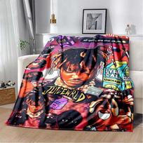 Albumas Rapperis Juice Wrld 999 Antklodė Plakatas Menas Spausdinta Flanelinė Antklodė Minkštas Patalynės Užtiesalas Sofos Šildantis Dangalas Dovana Muzikos Gerbėjams Size: 75*100cm, Weight: 230 GSM gray